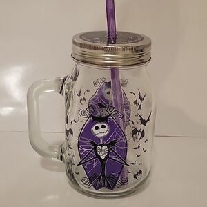 Nightmare before Christmas Mason Jar Jack Skellington NEW